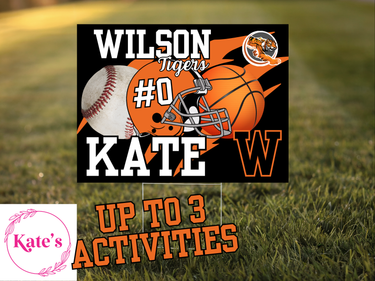 Wilson Tigers Multiple Sports/Activities Yard Sign